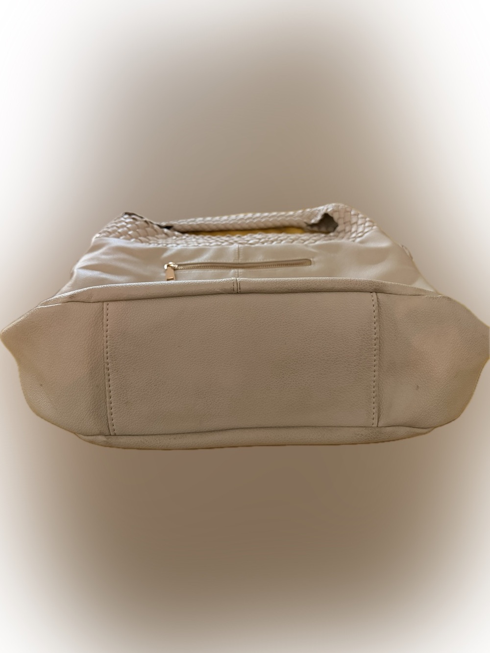 Moda Luxe Majestique Light Cream Braided-Top Hobo Bag - Picture 2 of 8